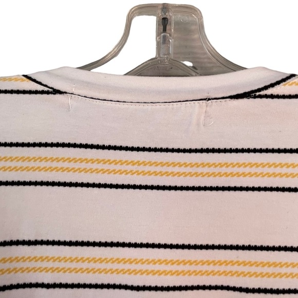 Code x Mode Yellow Black Striped Crop Ballon Sleeve Blouse - Sz S - Picture 8 of 13